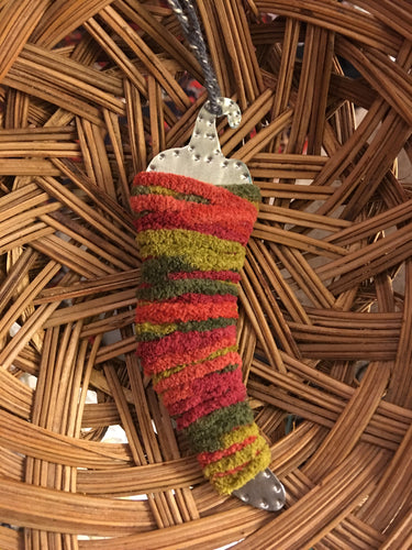Multi Colored Tin Chile Ornament